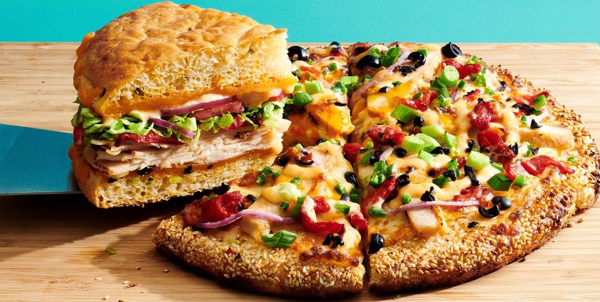sandwich and pizza image